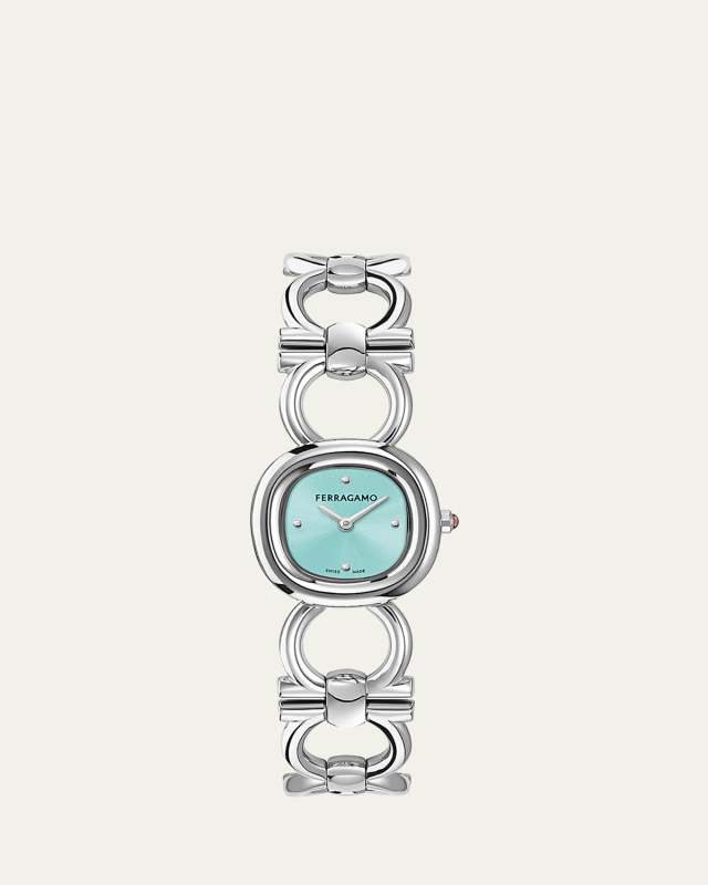 Double Gancini 25MM Stainless Steel Bracelet Watch